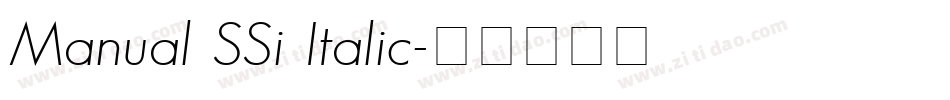 Manual SSi Italic字体转换